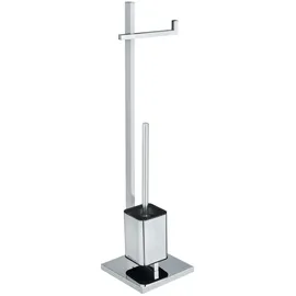 Wenko WC-Garnitur Quadro Silber 1 St.