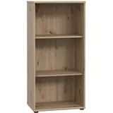 Forte Xxxl Regal Eiche Artisan Holzwerkstoff, 2 Fächer, 54x111.1x34.8 cm Typenauswahl, Beimöbel erhältlich, stehend, Wohnzimmer, Regale, Bücherregale
