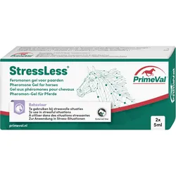 PrimeVal Stressless Pheromon-Gel für Pferde - beruhigendes Ergänzungsfuttermittel für Stress-Situationen - 2x 5 ml