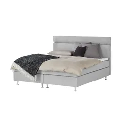 Boxspringbett  Fero ¦ grau ¦ Maße (cm): B: 211 H: 105,5