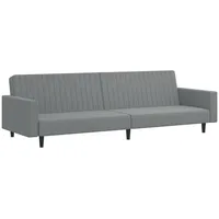 VidaXL Schlafsofa 2-Sitzer Hellgrau Samt