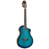 Ortega RTPDLX-FMA Flamed Maple Blue Tour Player - Konzertgitarre