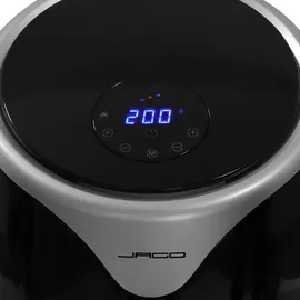Jago® Heißluftfritteuse 5.5L - 1700 Watt, LED Display mit Touchscreen, 7 Programme, 60 min Timer, Ohne ÖL, Schwarz - Airfryer, Heißluf... - Schwarz