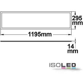 ISOLED Up+Down 4-flg. 30x120cm eckig weiß