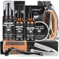 CUSMAY 11 in 1 Bartwachstumsset Männer Geschenke Bartpflege Set