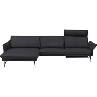 Himolla Ecksofa, Anthrazit, Textil, Uni, Ottomane links, L-Form, 330x174 cm, Blauer Engel, Goldenes M, Emas, Typenauswahl, Lederauswahl, Stoffauswahl, Hocker erhältlich, Rücken echt, Wohnzimmer, Sofas & Couches, Wohnlandschaften, Ecksofas