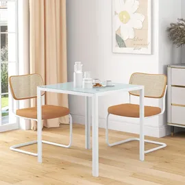 Homcom Esszimmertisch 75 x 75 x 75 cm weiß