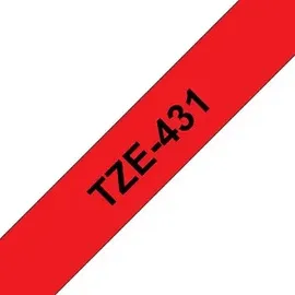Brother TZe-431 Thermodirektdrucktechnologie Schwarz/Rot, Klein