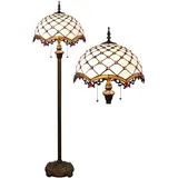 Bidesen Tiffany Stehlampe Gelb Liaison Buntglas Stehende Leselampe 16 Zoll Antike Ecke Lampe Dekor Schlafzimmer Wohnzimmer Home Office (A8)