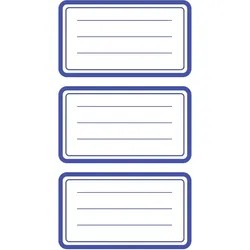 Z-Design Buchetikett Papier 76x120mm 3 Bogen Motiv Rahmen blau Packung mit 10 Stück