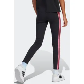 adidas Girl's Essentials 3 Stripes Leggings Black/pink fusion), 9-10 Years