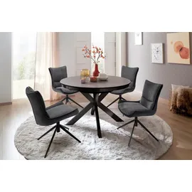 MCA Furniture MCA Winnipeg Ausziehtisch Keramik Ø 120/160x76 cm - mind. 14 Tage Rückgaberecht - Grau