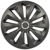 CARTREND Radzierblenden Fox 35 cm (14 Zoll) schwarz 4 Stück