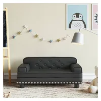 vidaXL Kindersofa Schwarz 70x45x30 cm Kunstleder