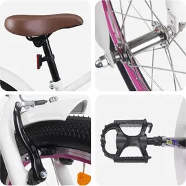 vidaXL Kinderfahrrad 18 Zoll weiß