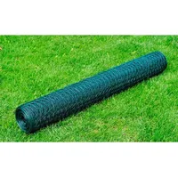 vidaXL Maschendraht Stahl Hexagon 1x25 m Dunkelgrün