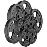 Marbo Sport Tri-Grip gummierte Hantelscheiben Guss Set 30kg / 4x5kg + 4x2,5kg