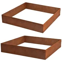 Estexo Beeteinfassung Quadrat 2er Set 200 x 20 cm grau