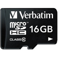Verbatim microSDHC 16GB Class 10 + SD-Adapter