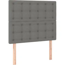 vidaXL Boxspringbett 100 x 200 cm Dunkelgrau