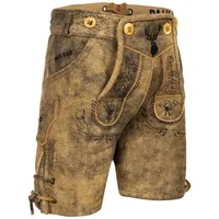 PAULGOS Lederhose Kurz Echtleder KK2 ANTIK in Sandbraun |