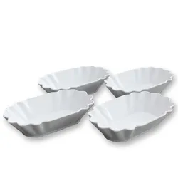 4x Pommesschale Mehrweg bruchsicher Melamin 16,5x9,8x4cm spülmaschinenfest