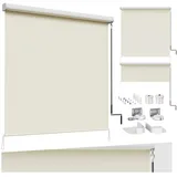 Woltu Senkrechtmarkise Balkonmarkise 100 x 240 cm beige