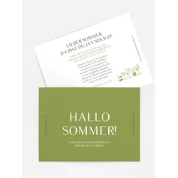 Einladungen zum Sommerfest selbst gestalten mit Spruch und Fotos im Onlinedesigner bei Meine-Kartenmanufaktur.de