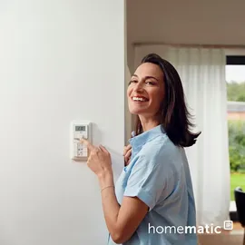 eQ-3 Homematic IP Wandthermostat mit Luftfeuchtigkeitssensor Weiß