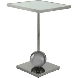 Kayoom Beistelltisch KAYOOM "Leva 125, Ablagefläche für Deko, Edelstahlgestell, Spiegelglasplatte", grau (graphit, silber, silber), B:42cm H:62cm T:42cm, 100% Edelstahl, 100% Spiegelglas, Tische, Beistelltisch, modern, stabil, edel, modern, Edelstahlgestell
