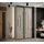 möbel kryspol Schwebetürenschrank Dakota 140 x 235,2 x 60 cm Schwarz