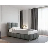 Homesy Polsterbett Bliss, Ein Luxusbett in jeder Größe 120x200cm 100x200 cm 90x200cm grau 90 cm
