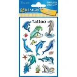 Avery Zweckform Temporäre-Tattoos Z-Design 56439 farbig Delfine 9 St.
