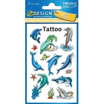 Avery Zweckform Temporäre-Tattoos Z-Design 56439 farbig Delfine 9 St.