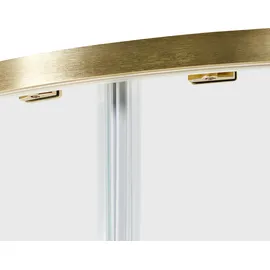 Beliani JUKATAN Duschkabine mit Schiebetür 90 x 185 cm Gold Sicherheitsglas