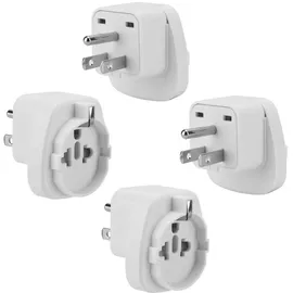 Intirilife Steckdosen Adapter Typ B auf EU Weiß 4 St.