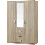 [en.casa] Kleiderschrank Bodolz 176x120x52 cm mit Spiegel