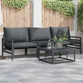 vidaXL Garten-Sofa-Set 3 pcs Anthrazit