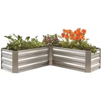 Spetebo Eck-Hochbeet aus Metall - 120 x 45 cm