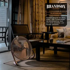 Brandson Windmaschine 160 cm Bodenventilator Kupfer