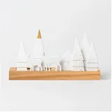 r√§der design Kerzenhalter Lichtobjekt Wald Porzellan Weiß