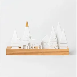 r√§der design Kerzenhalter Lichtobjekt Wald Porzellan Weiß