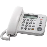 Panasonic KXTS580EX1W Telefon Mit Draht LCD Analog Sos Anrufe