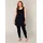 Base Level Curvy "ABBIGALE", Damen, Gr. 44, blau (navy schwarz blau), Jersey, Obermaterial: 94% Viskose, 6% Elasthan, unifarben, Basic, figurumspielend hüftbedeckend, Rundhals, Shirts Longshirt, ärmellos, seitlich geschlitzt