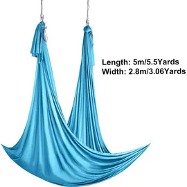 Vevor Aerial Yoga Hängematte Blau 5 x 2,8 m