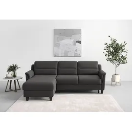 sit&more Ecksofa SIT & MORE "Farö L-Form", grau (fango), B:234cm H:90cm T:168cm, Sofas, Ecksofa, inklusive Federkern, wahlweise mit Bettfunktion und Bettkasten