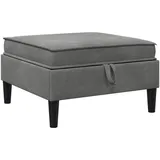 vidaXL Sofa-Hocker mit Stauraum 1 Teile  grau Samt