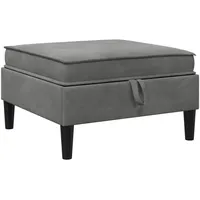 vidaXL Sofa-Hocker mit Stauraum 1 Teile  grau Samt