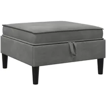 vidaXL Sofa-Hocker mit Stauraum 1 Teile  grau Samt