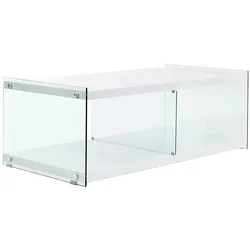 TV-Schrank KAYOOM "TV-Tisch Elementary, eckige Form, viel Ablagefläche", weiß, B:120cm H:45cm T:60cm, Schränke, TV-Tisch, gehärtetes Glas, pflegeleicht